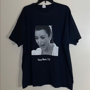 Kim Kardashian Crying Face Graphic T-Shirt